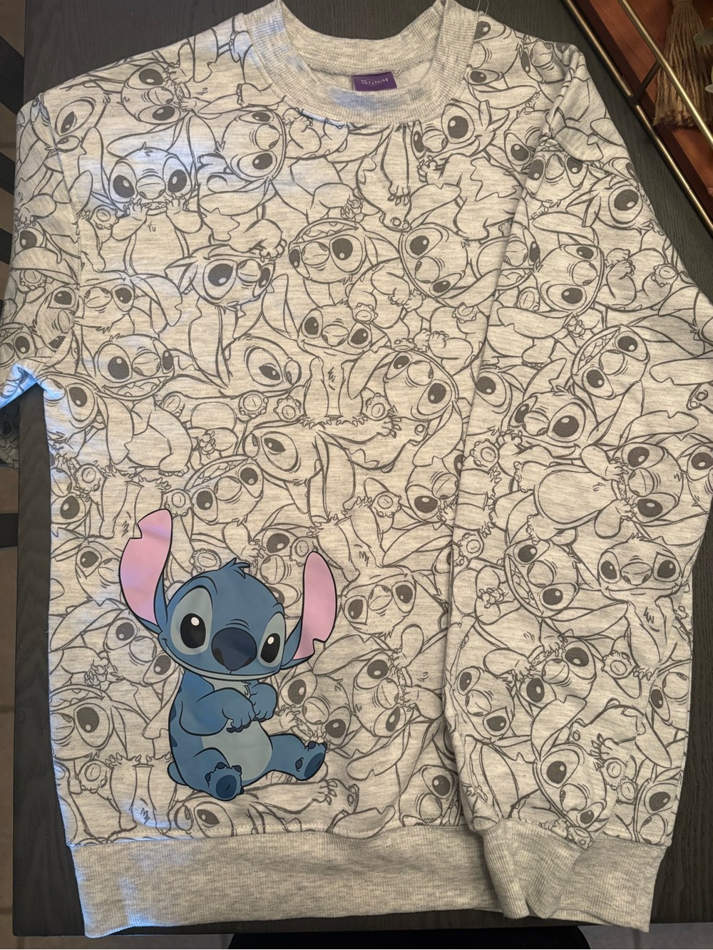 Disney Lilo & Stitch Gray Kids Crewneck Top